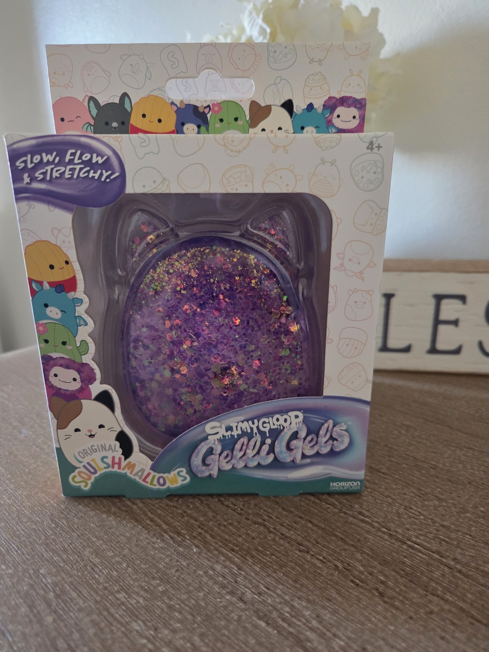 Squishmallows Slimy Gloop Gelli Gels Purple Glitter Squishy Toy